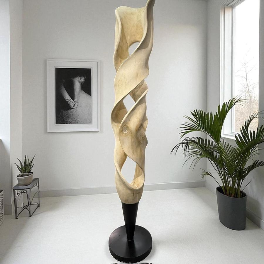 Holzskulptur Aufsteller Baumstamm 3D-Optik