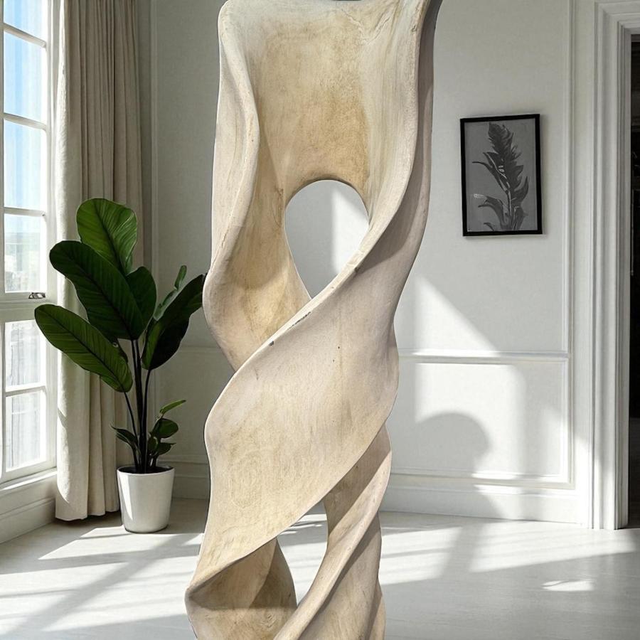 Holzskulptur Aufsteller Baumstamm 3D-Optik