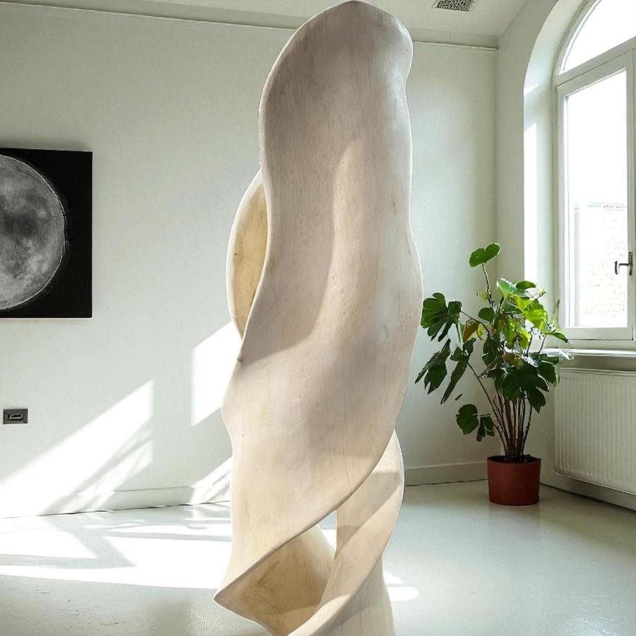 Holzskulptur Aufsteller Baumstamm 3D-Optik