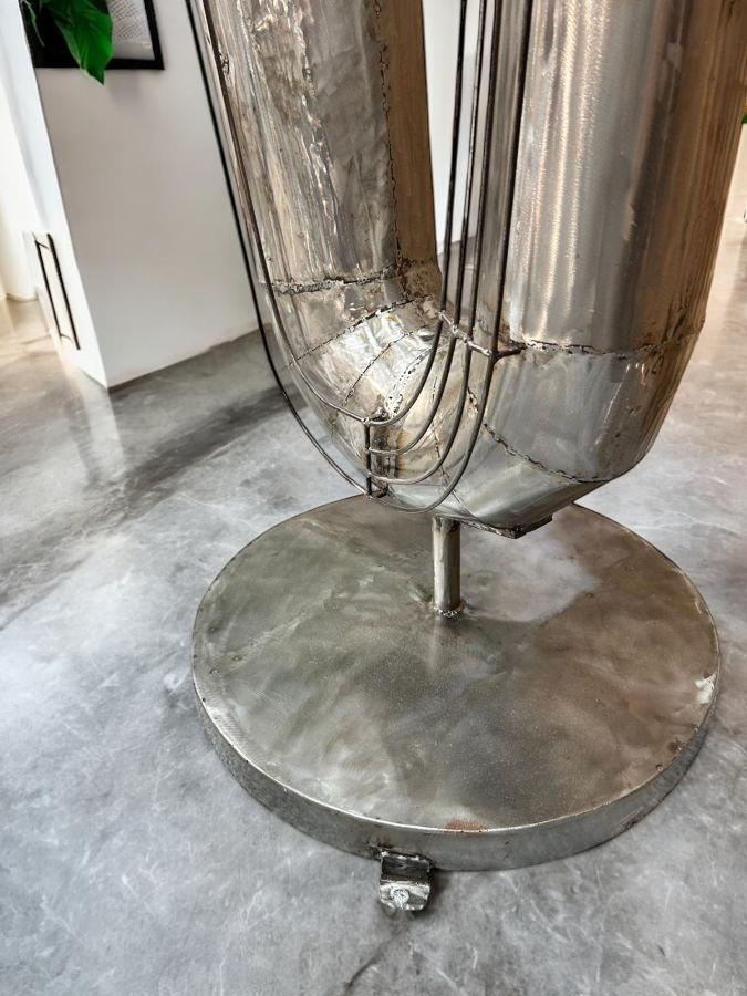 SSkulptur aus recyceltem Metall Saxophon XXL