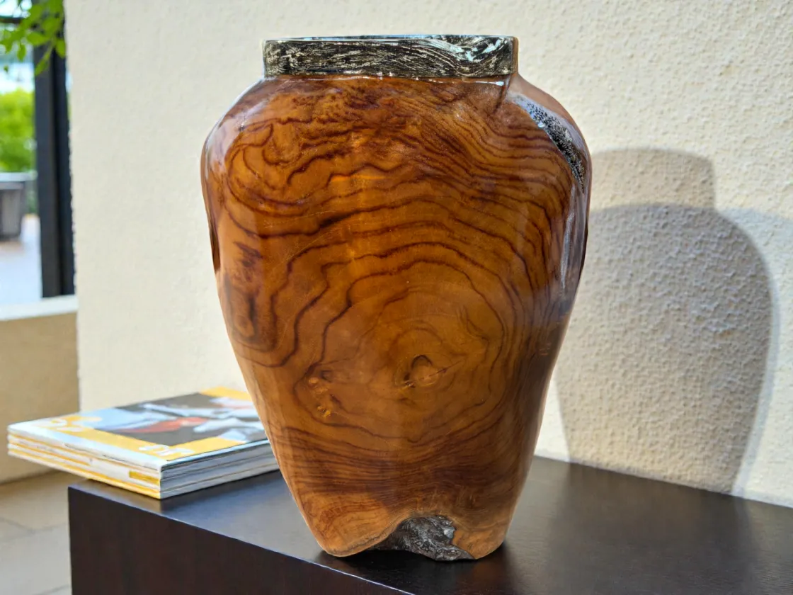 Holzvase VALENTINA, braun, ca. 25x35 cm, Gr. L