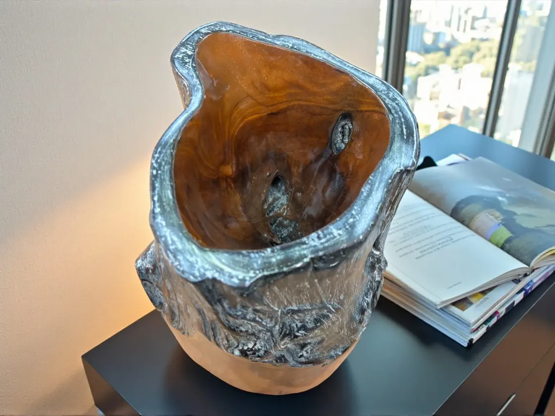 Schale aus Holz Serena Teakholz Handarbeit