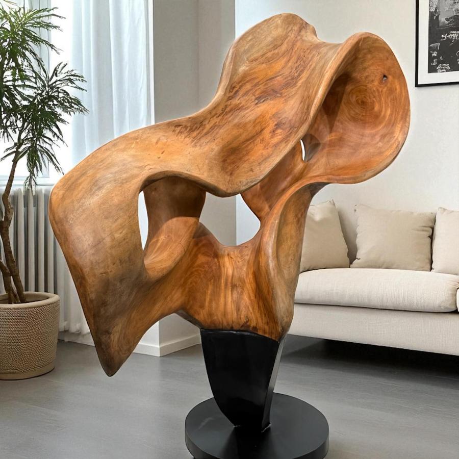 Holzskulptur Aufsteller Baumstamm 3D-Optik
