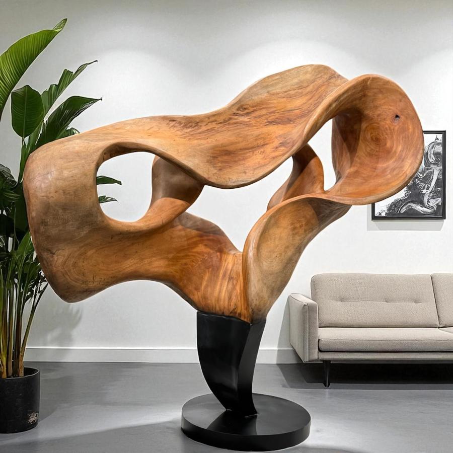 Holzskulptur Aufsteller Baumstamm 3D-Optik
