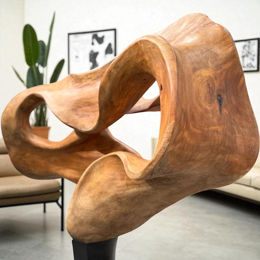 Holzskulptur Aufsteller Baumstamm 3D-Optik