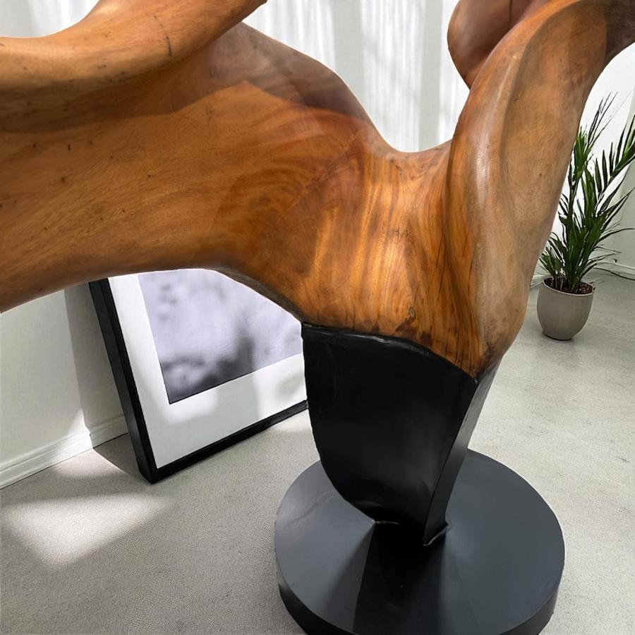 Holzskulptur Aufsteller Baumstamm 3D-Optik