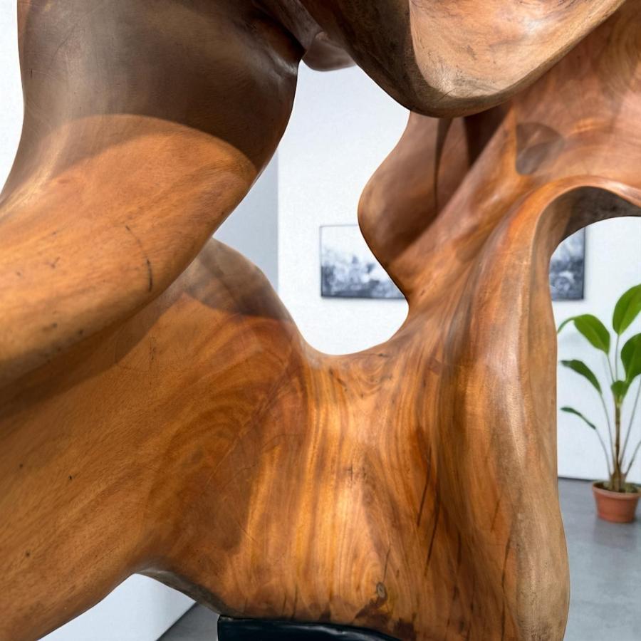 Holzskulptur Aufsteller Baumstamm 3D-Optik
