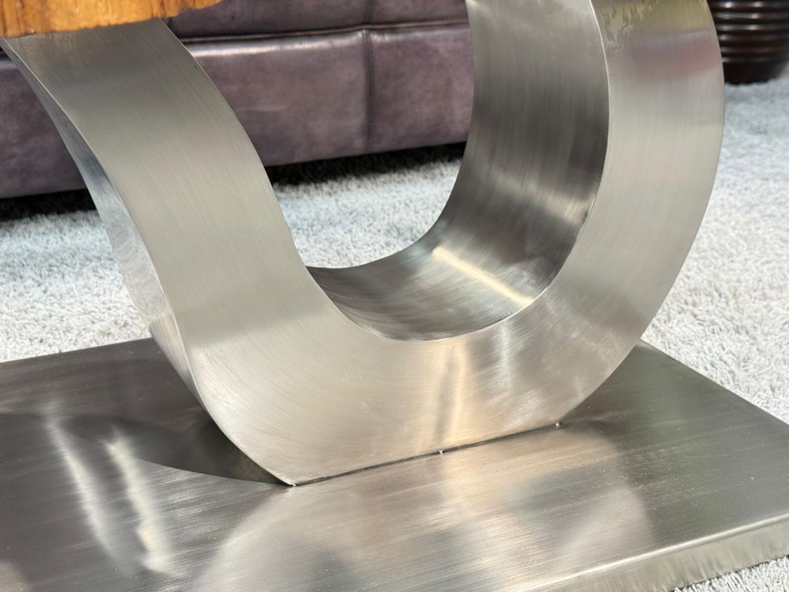 Couchtisch unikat baumstamm designtisch