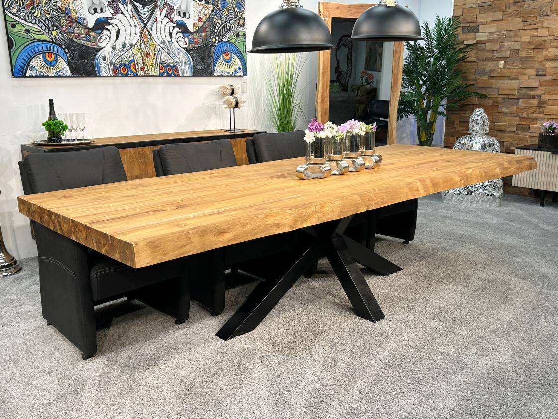 Esstisch mit Baumkante Atlanta 300 cm