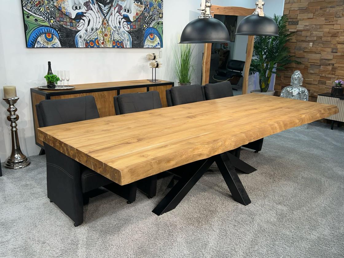 Esstisch mit Baumkante Atlanta 300 cm