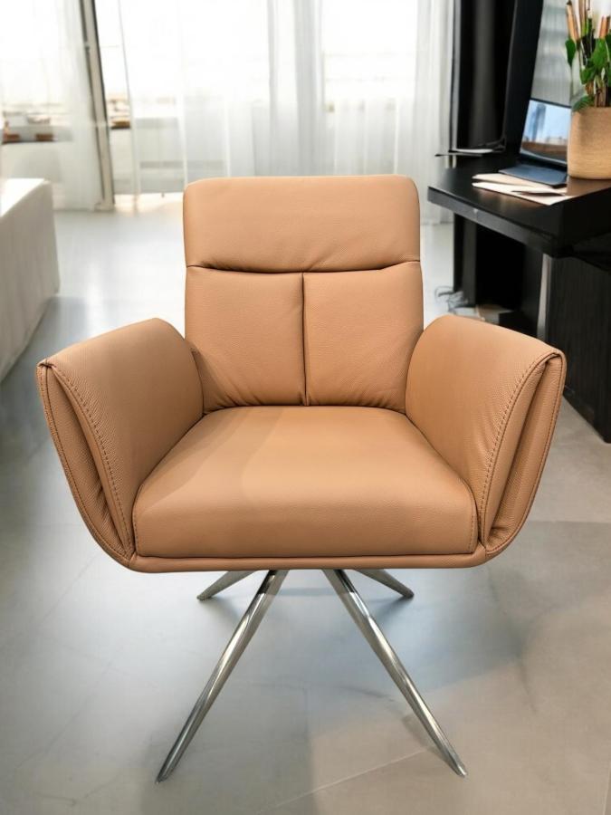 Stuhl mit Lederbezug Esszimmersessel