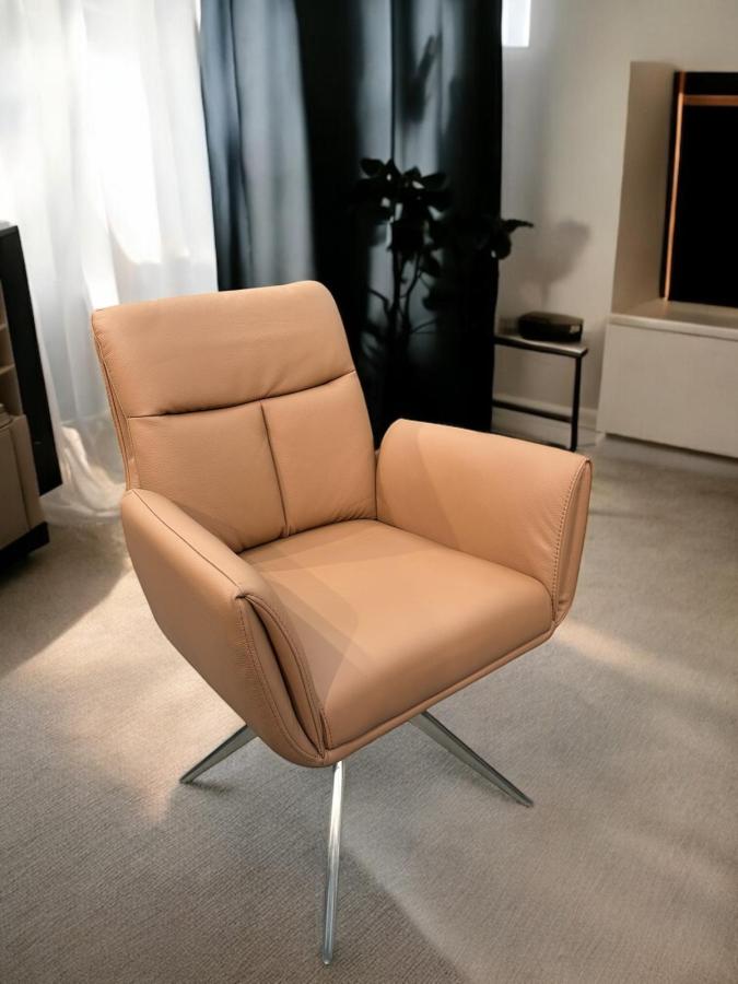 Stuhl mit Lederbezug Esszimmersessel