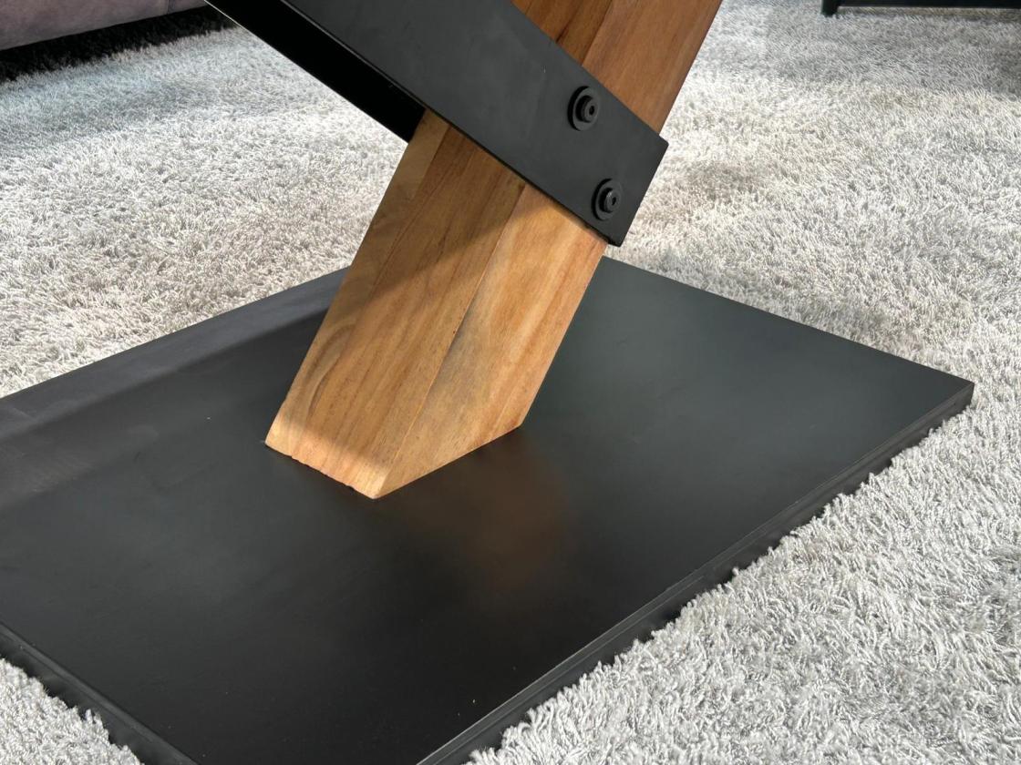 Couchtisch aus Akazie "CLIFF" im Format 120 x 80 cm mit Schweizer Kante