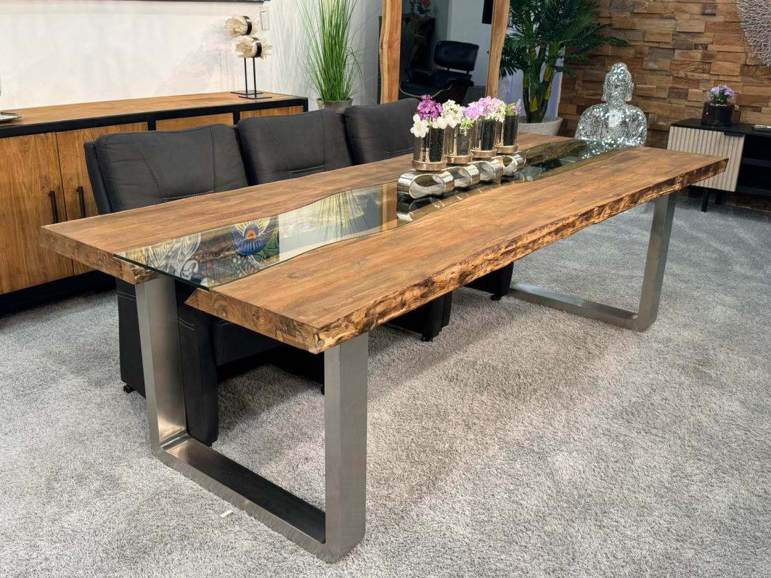 Massiver Holztisch Esszimmer 250 cm
