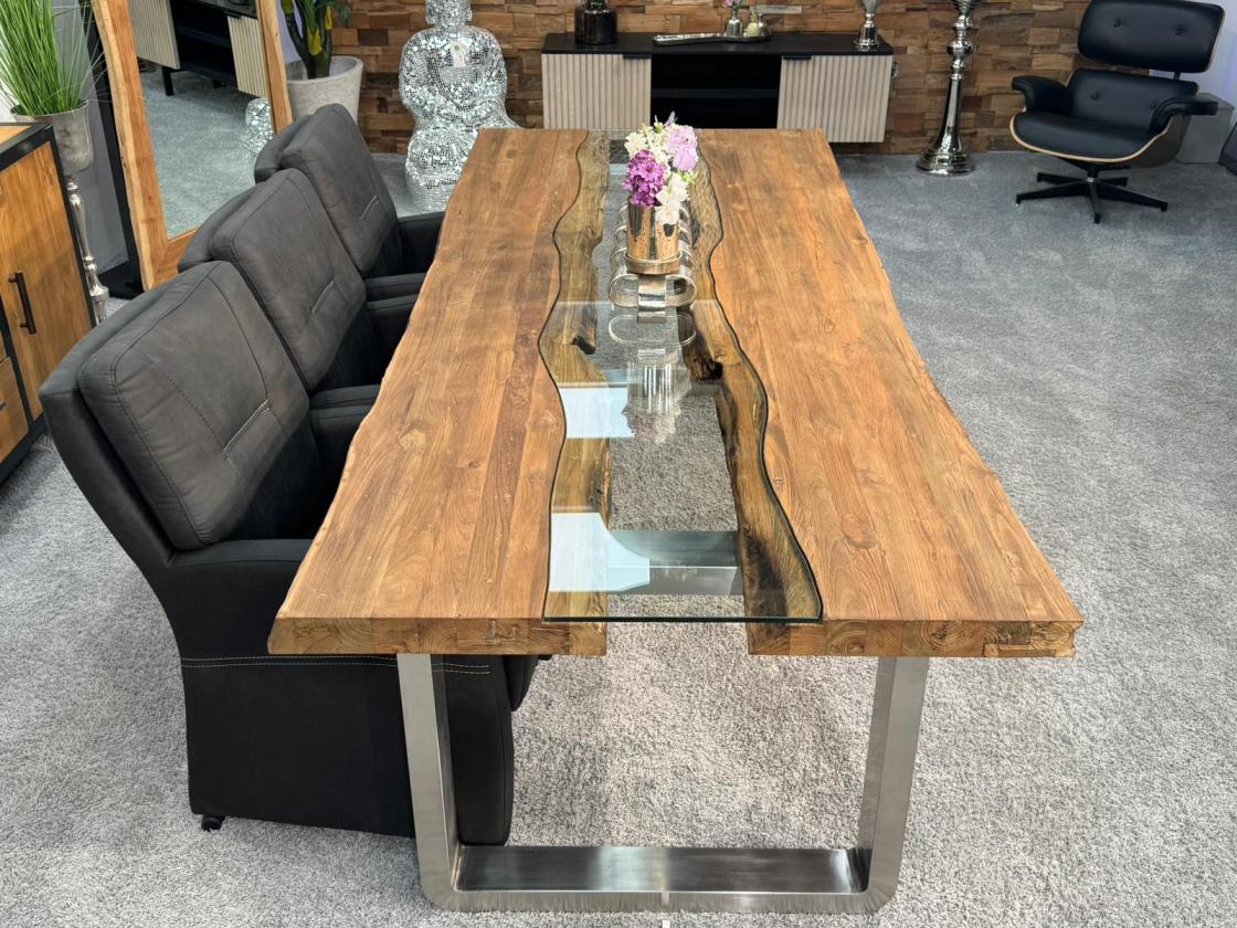 Massiver Holztisch Esszimmer 250 cm