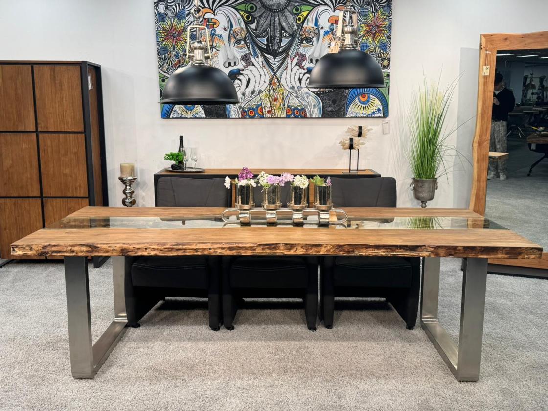 Massiver Holztisch Esszimmer 250 cm