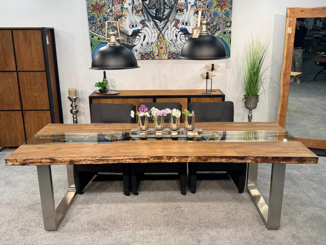 Massiver Holztisch Esszimmer 250 cm
