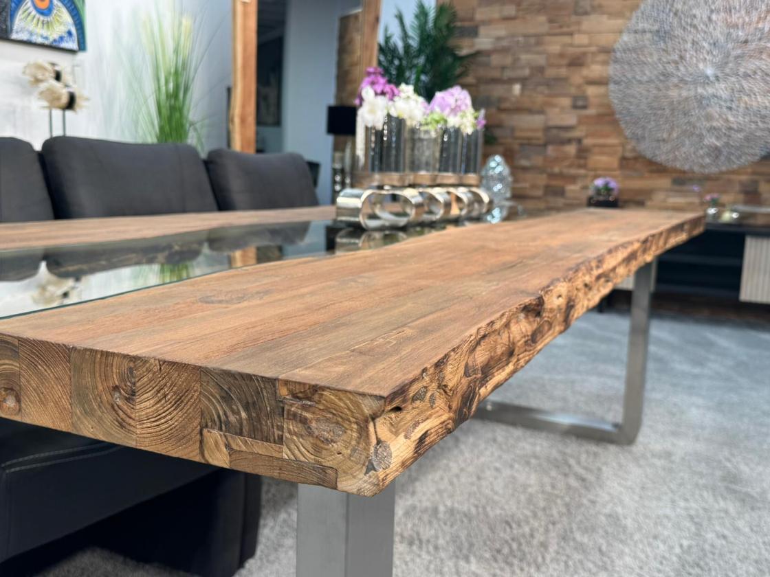 Massiver Holztisch Esszimmer 250 cm
