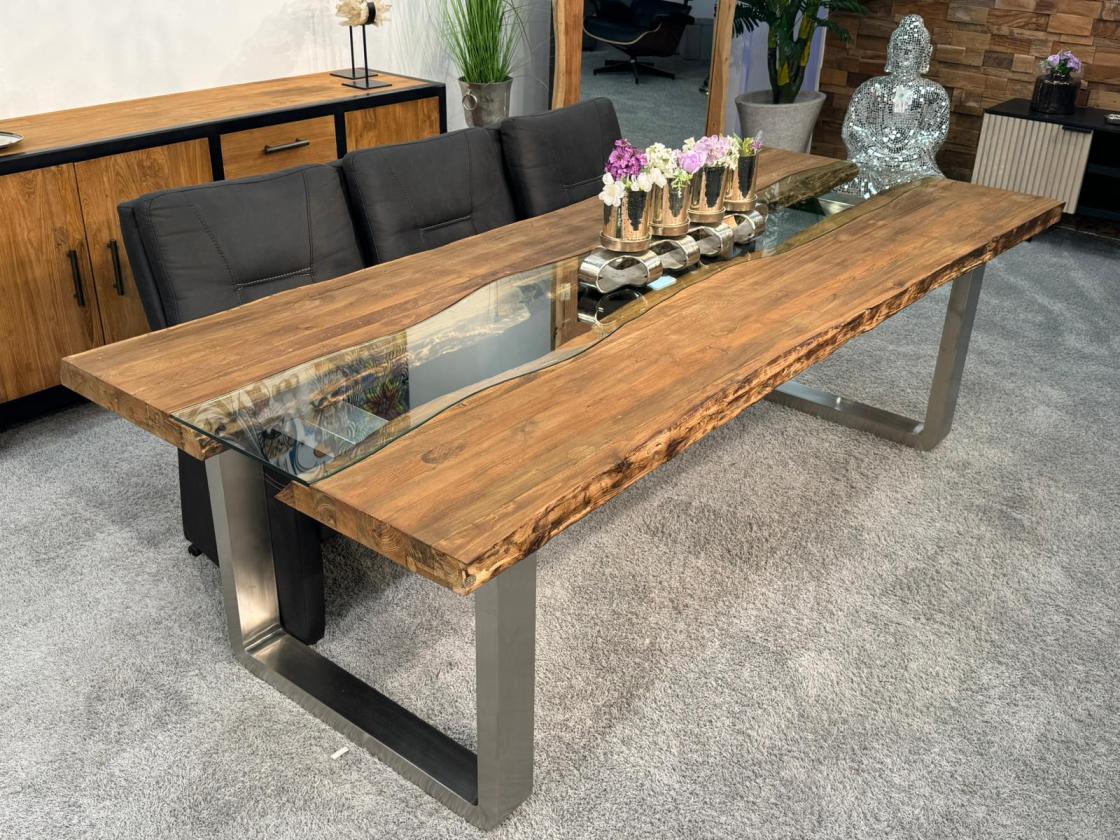 Massiver Holztisch Esszimmer 250 cm