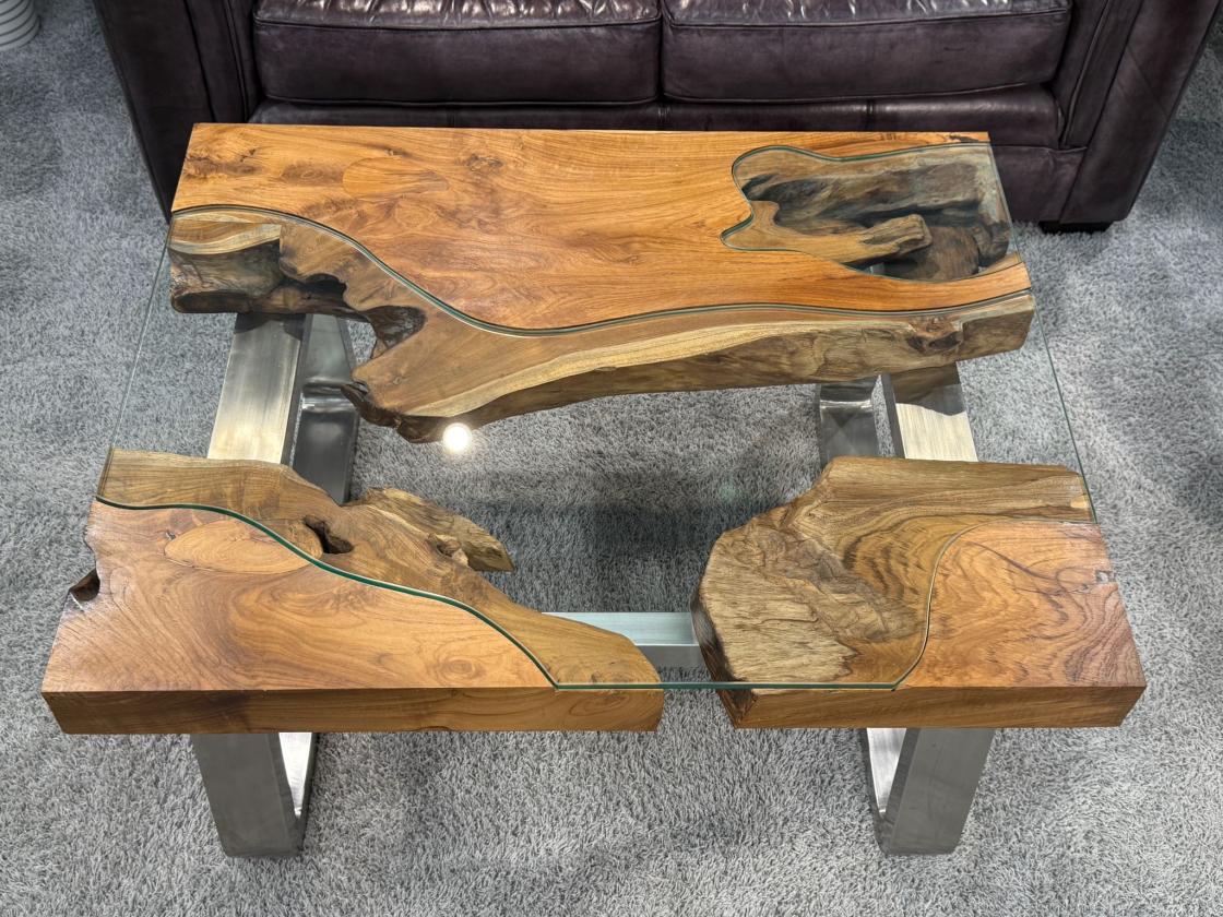 Couchtisch aus Holz Elements 100-80cm