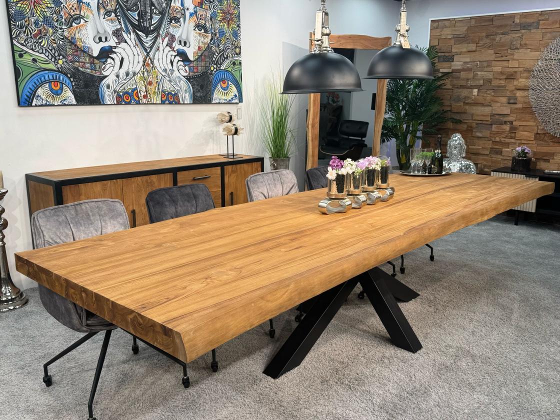 Esstisch mit Baumkante Atlanta 300 cm