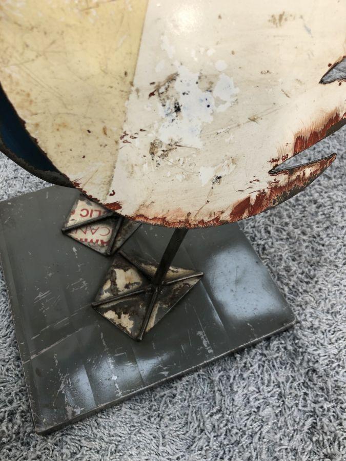 Dekoskulptur "Ente" ca. H52 x L47 x B23 cm aus recyceltem Metall