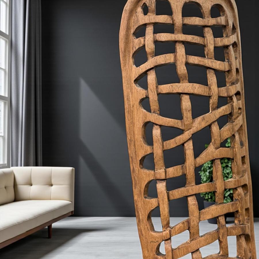 Holzskulptur Aufsteller Baumstamm 3D-Optik