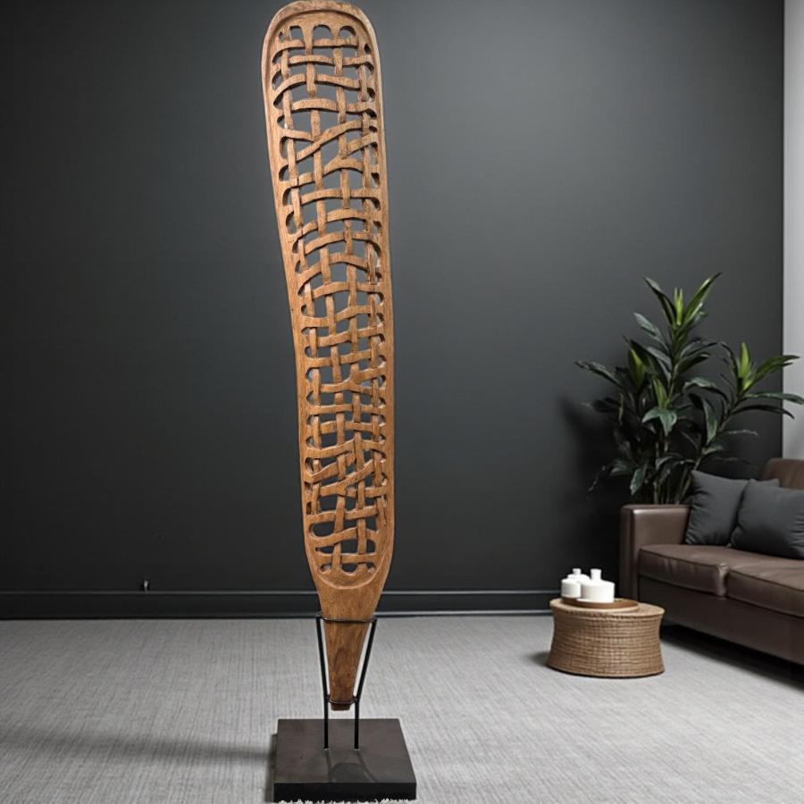 Holzskulptur Aufsteller Baumstamm 3D-Optik