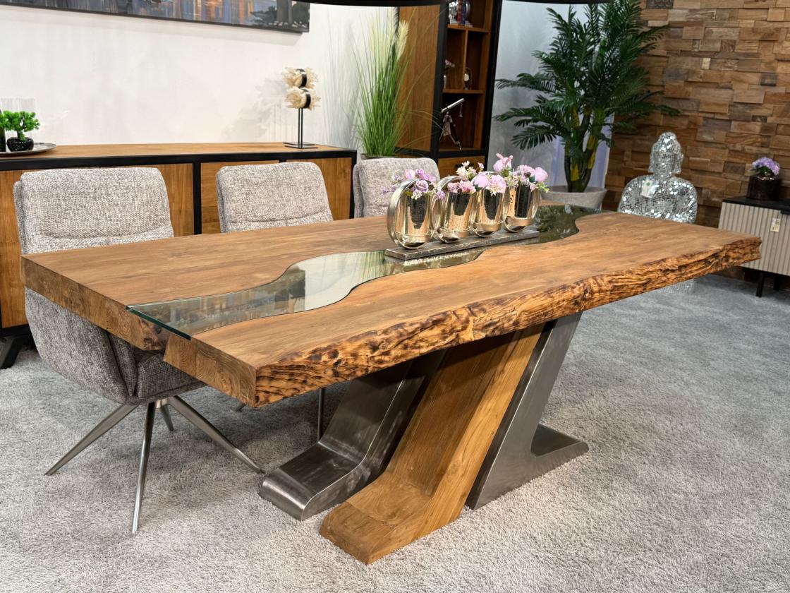 Deep Island - Moderner Esstisch aus Holz 220 cm lang