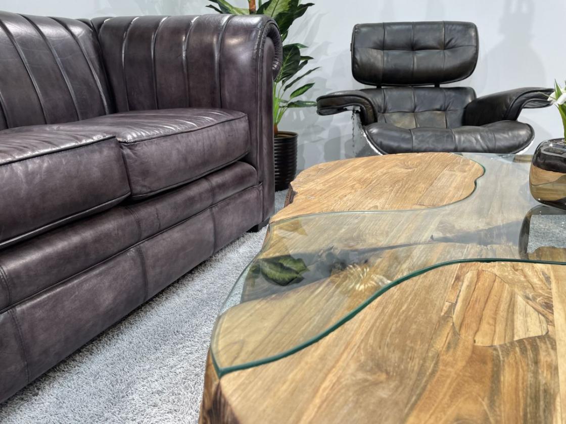 Nierentisch/Couchtisch "Fjord" aus Holz