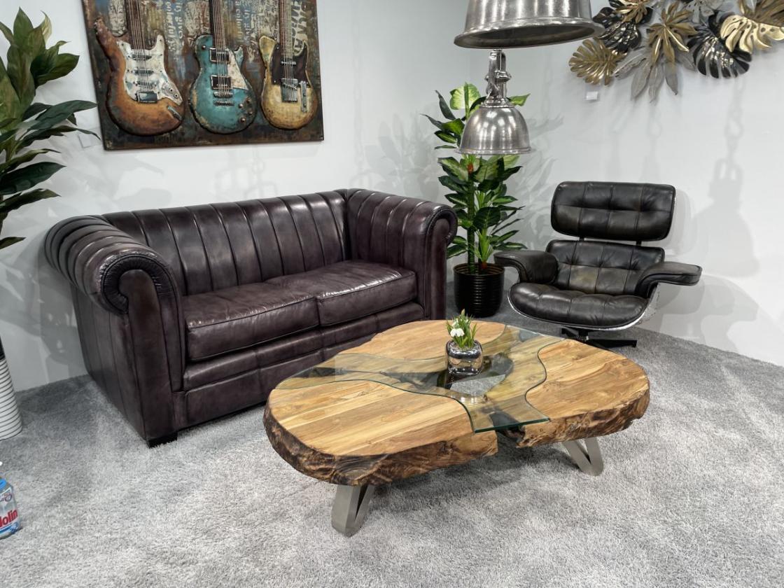 Nierentisch/Couchtisch "Fjord" aus Holz