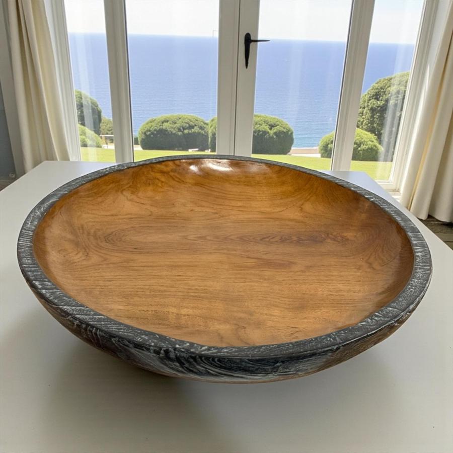 Obstschale teakholz lara tischdeko