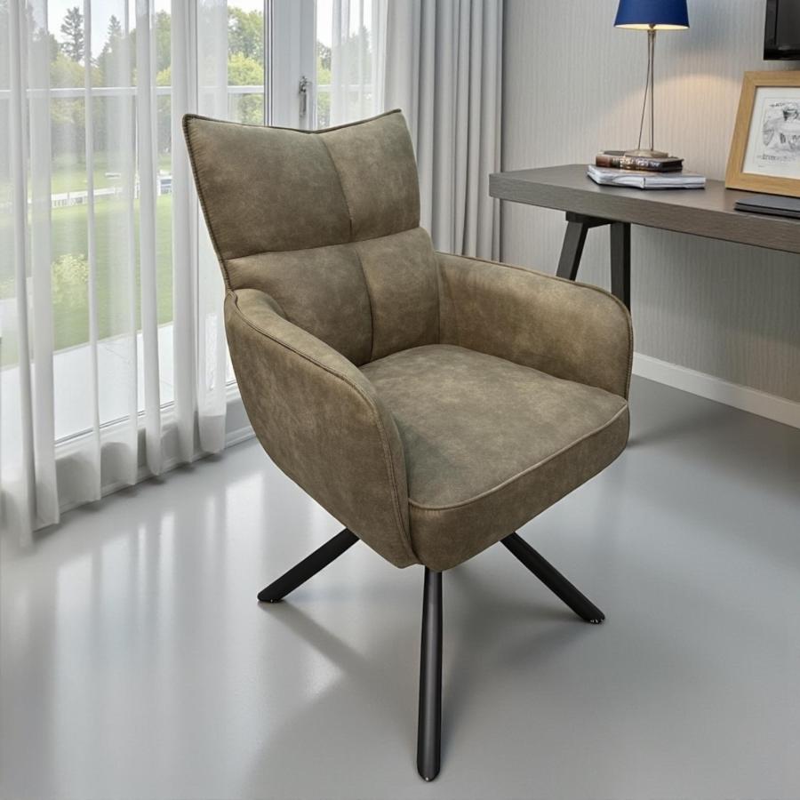 Esszimmerstuhl drehbar olive
