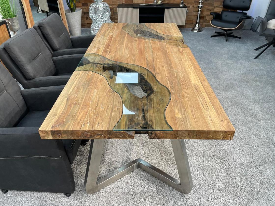 Rechteckiger Esstisch aus massivem Holz Landscape 220 cm