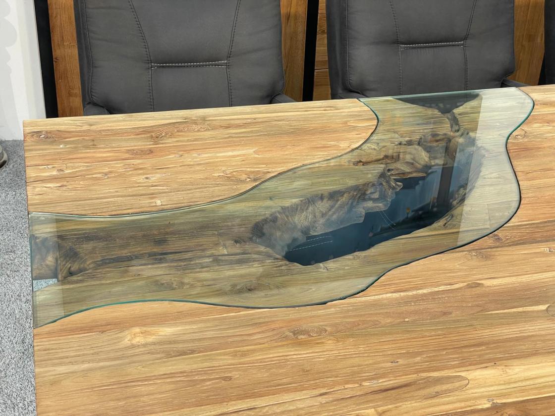 Rechteckiger Esstisch aus massivem Holz Landscape 220 cm