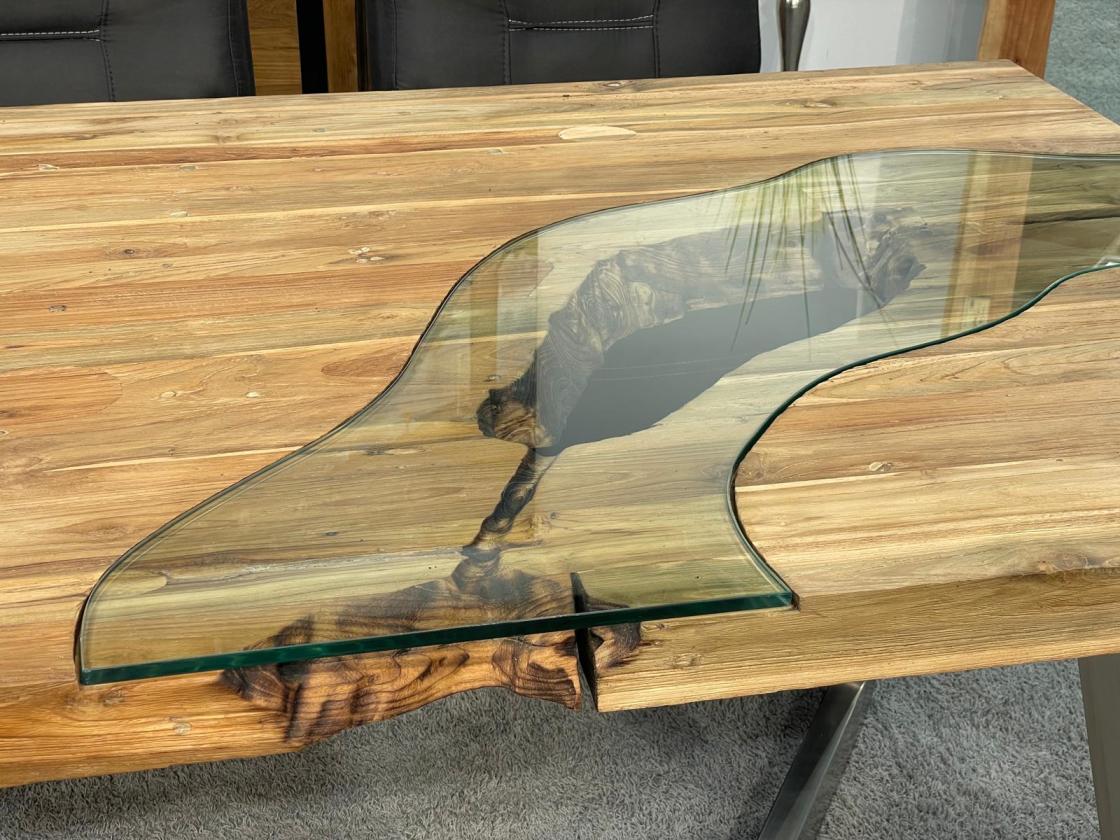 Rechteckiger Esstisch aus massivem Holz Landscape 220 cm