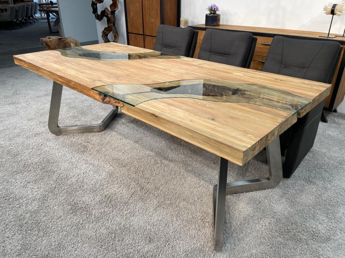 Rechteckiger Esstisch aus massivem Holz Landscape 220 cm