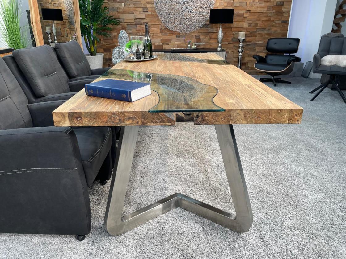 Rechteckiger Esstisch aus massivem Holz Landscape 220 cm