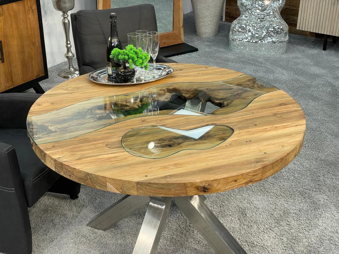 Runder Esstisch Eternia aus Holz einzigartig beeindruckend