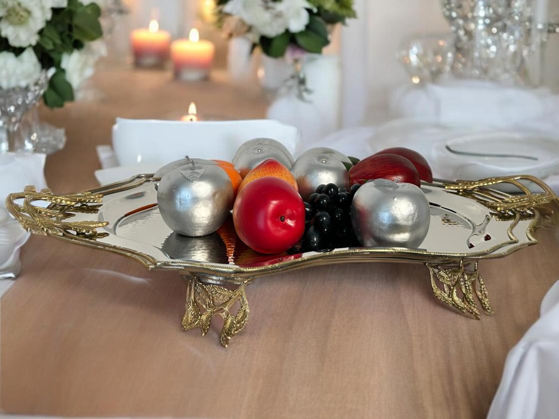 Tablett silber poliert Edelstahl