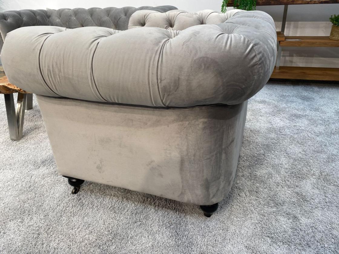 Couch-2-Sitzer-Jetstyle-aus-Echtleder-mit-Aluminium-im-Aviator-Design