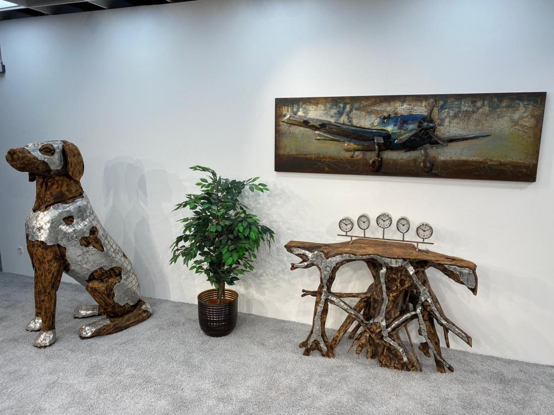 Sideboard aus Holz Baumwurzel Teakholz