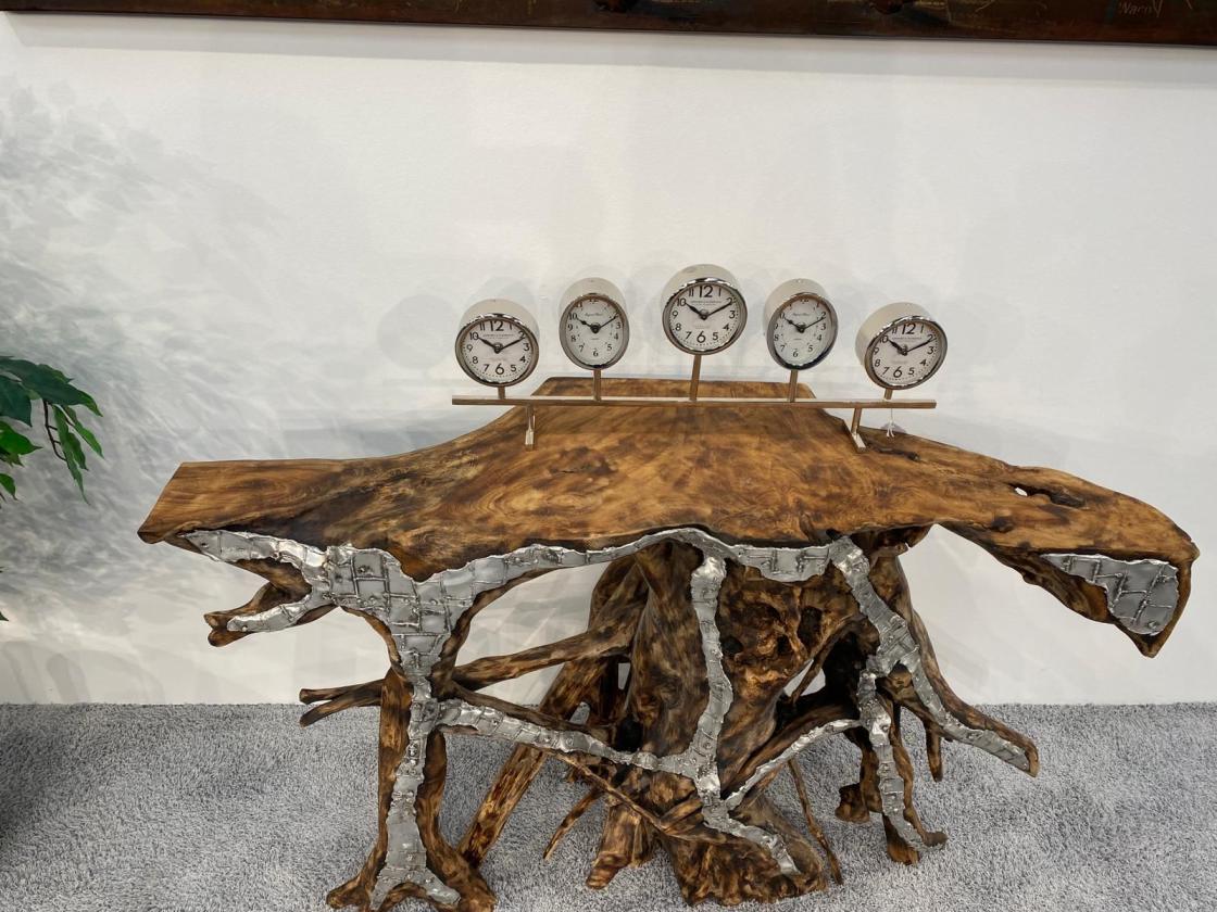 Sideboard aus Holz Baumwurzel Teakholz