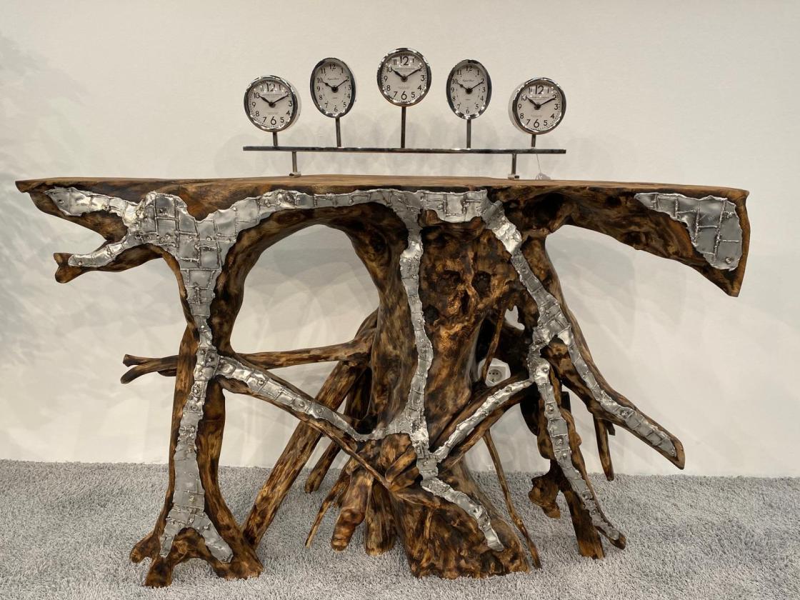 Sideboard aus Holz Baumwurzel Teakholz