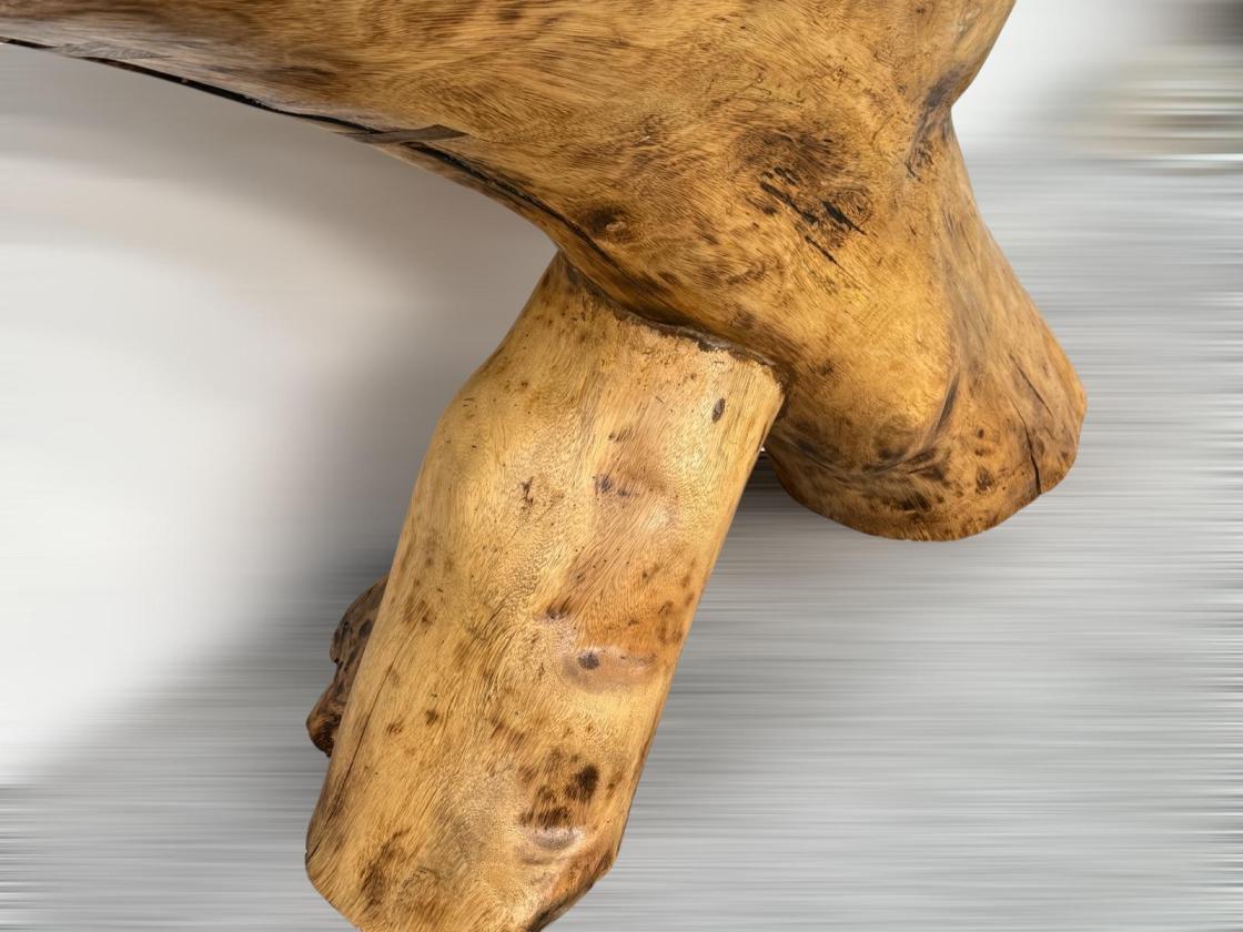 Sideboard aus massivem Suarholz mit Glasplatte, 150x80x50 cm