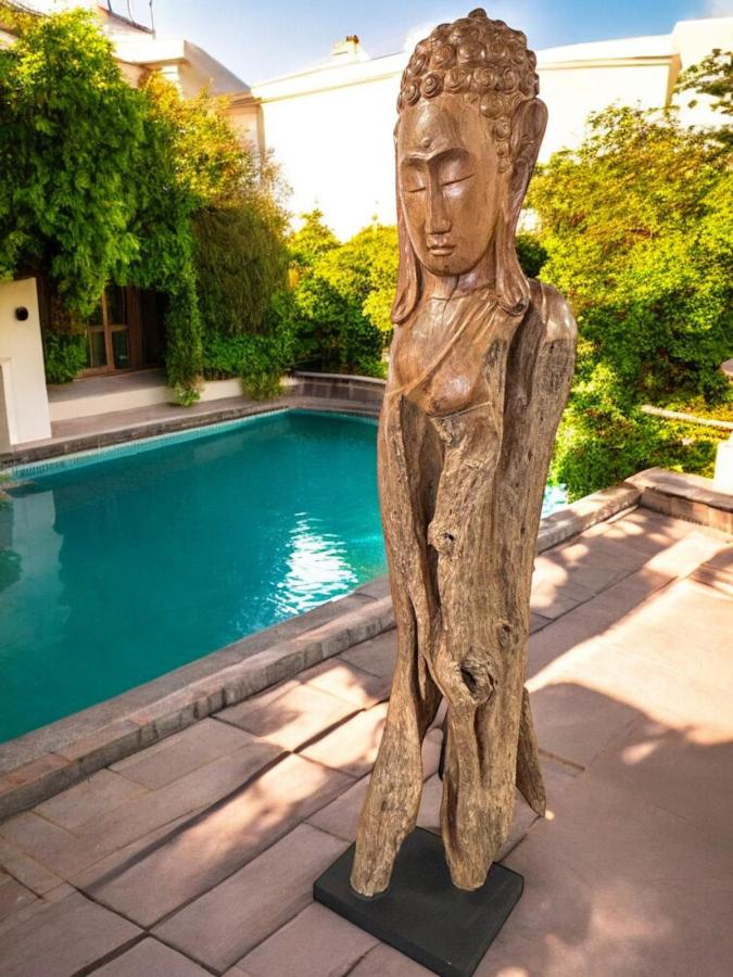 Holzskulptur Raumtrenner Teakholz