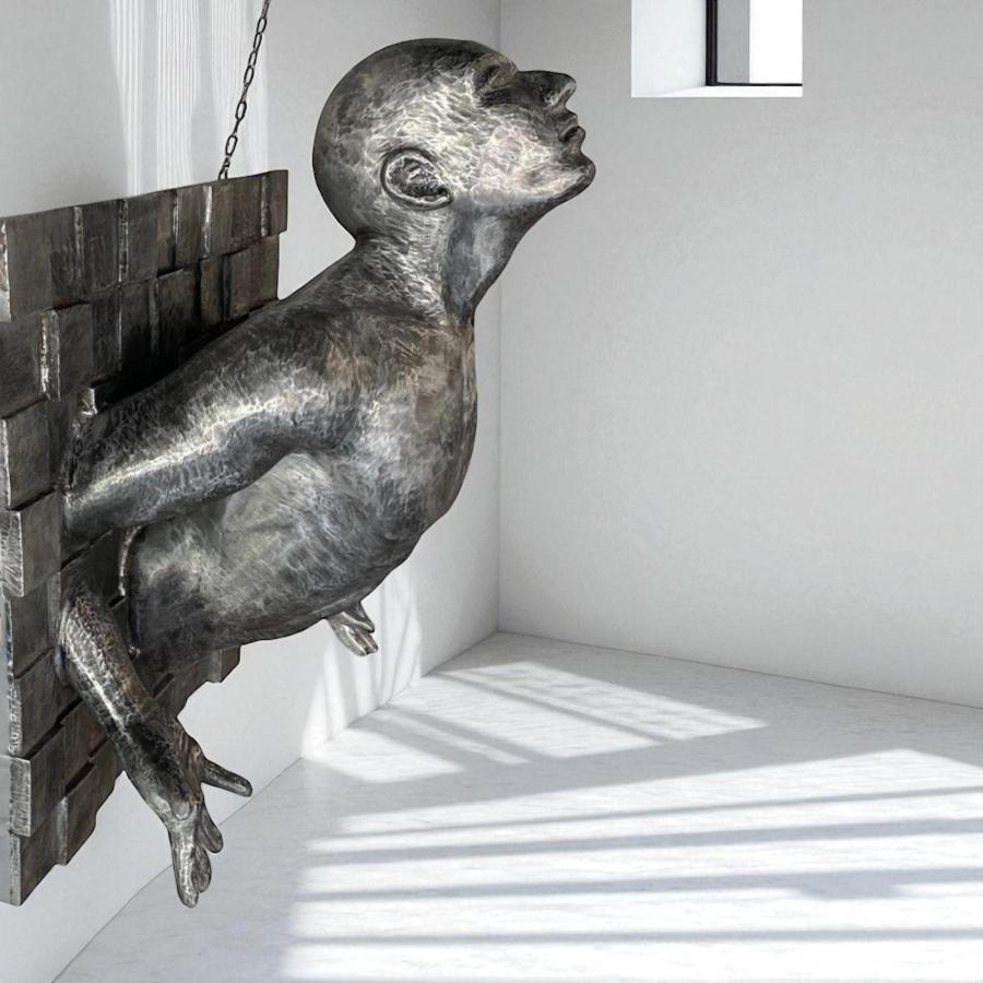 Skulptur / Dekofigur  "Expression" ca. 79 x 80 x 50  cm aus Aluminium