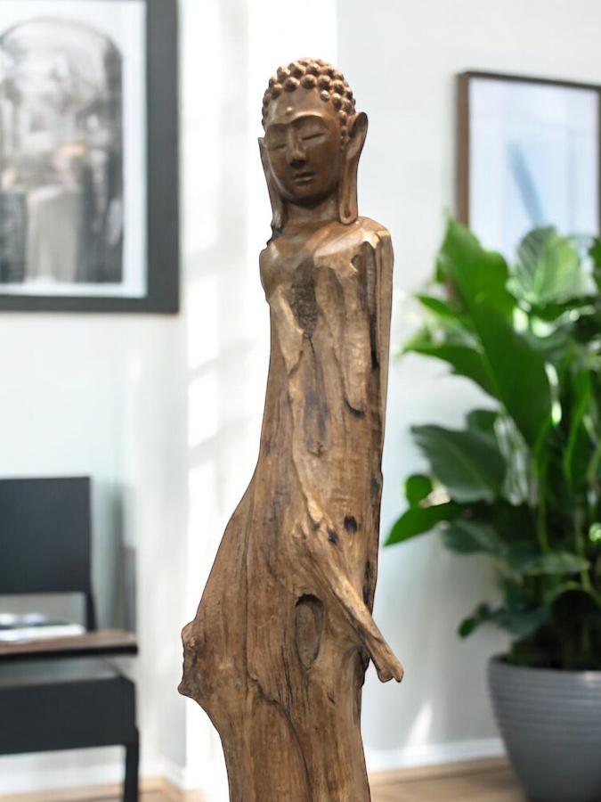 Holzskulptur Raumtrenner Teakholz