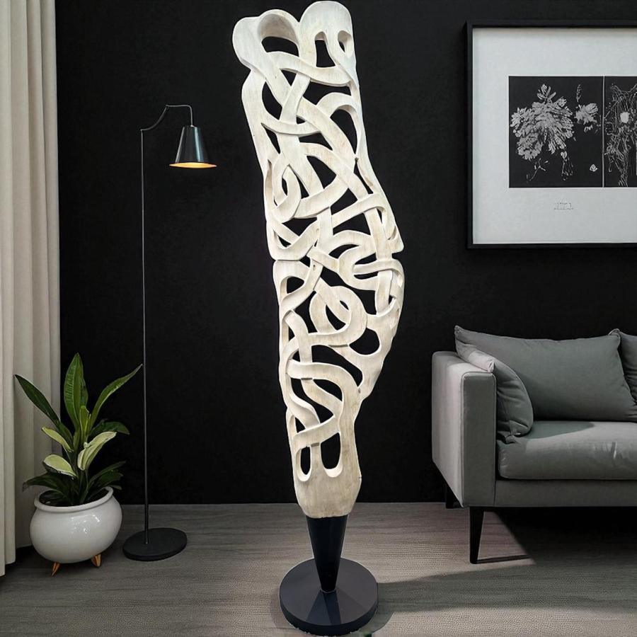 Holzskulptur Aufsteller Baumstamm 3D-Optik