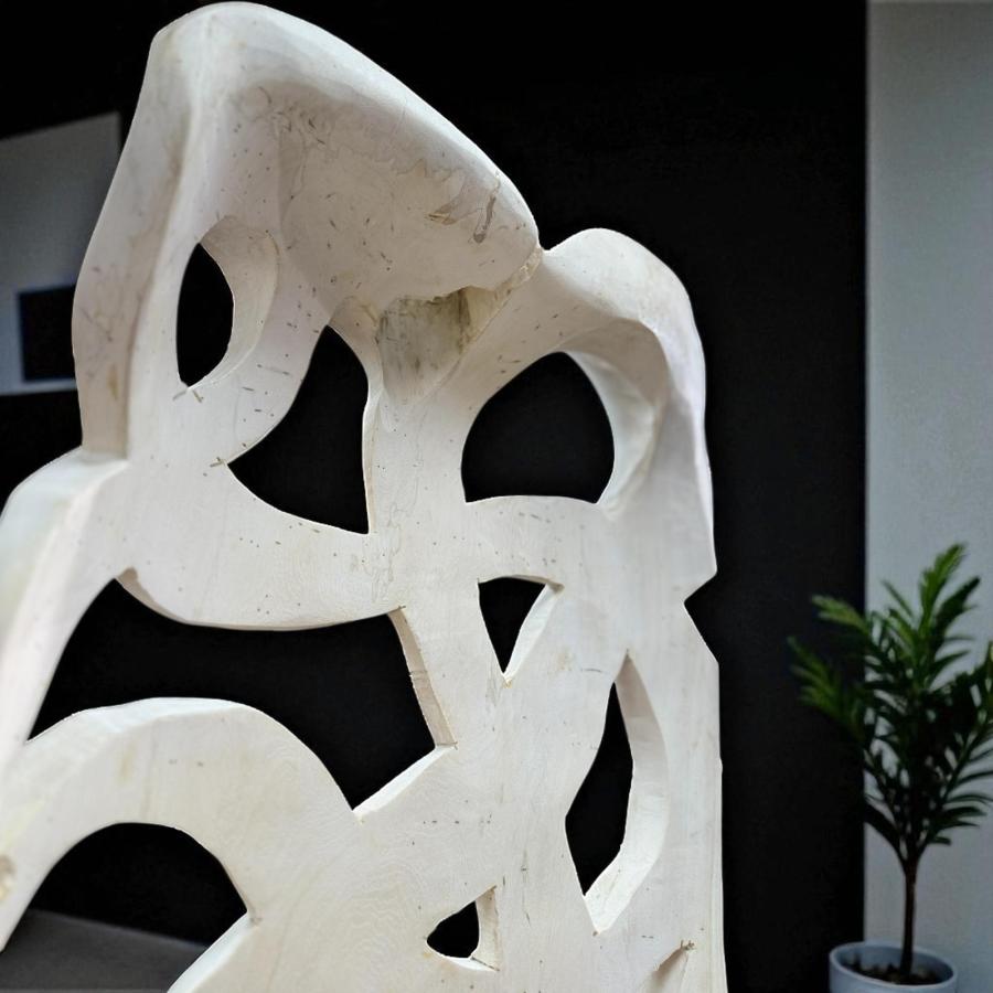 Holzskulptur Aufsteller Baumstamm 3D-Optik